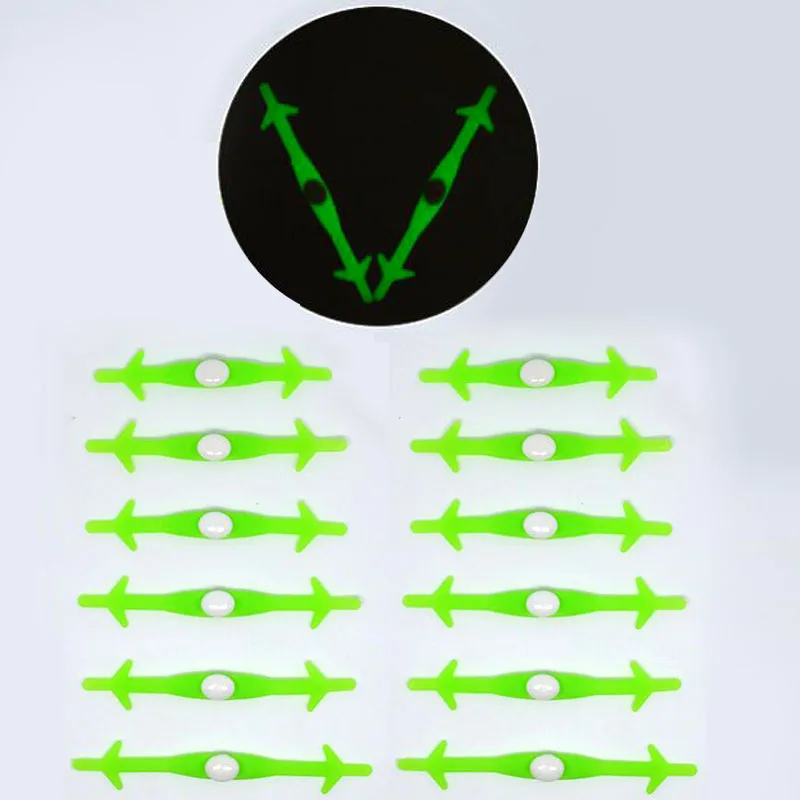 Mr. Niscar шт. 1 компл../12 шт. световой ленивый обуви шнурки гибкие эластичные без галстук Шнурки силиконовые флуоресценции Flash спортивные шнурки