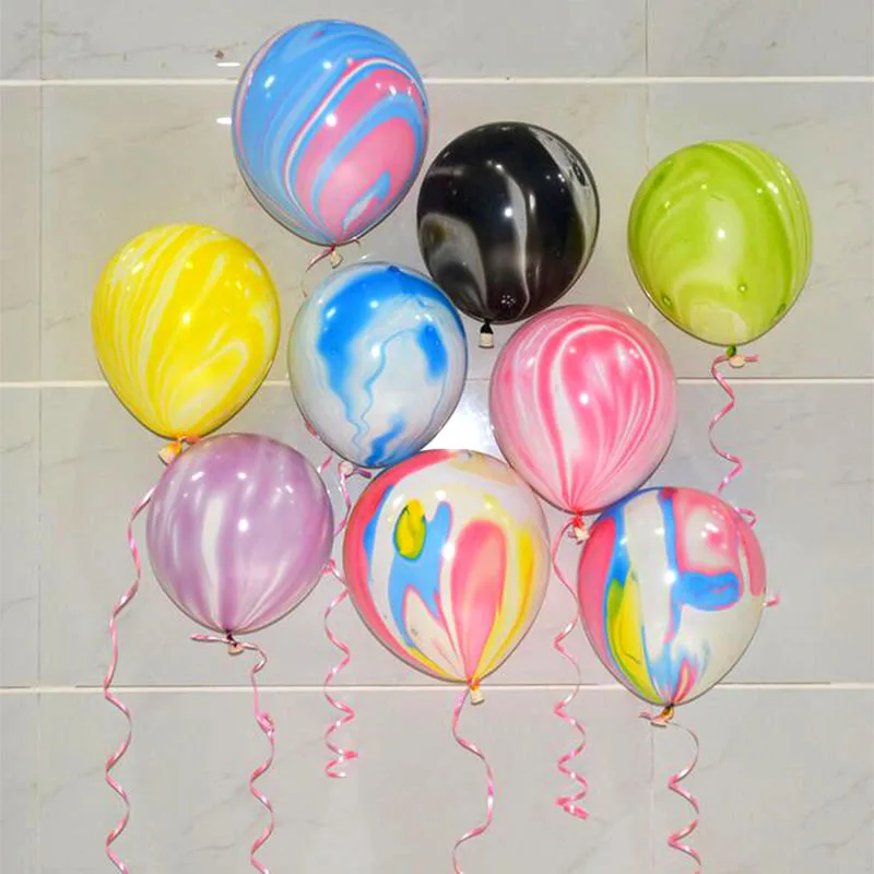 

Marble balloons rainbow clouds agate latex balloons wedding birthday party decoration balls event party supplies 50pcs 12inch