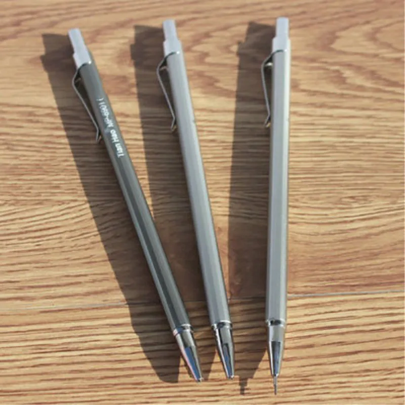 3 шт./упак. 0,7 мм Мини автоматический платье-карандаш для офиса школы металлические ощущения ручки карандаши механические карандаши для рисования письменные принадлежности