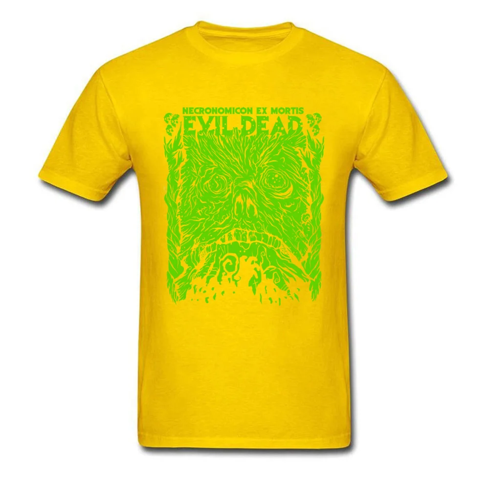  Custom Tops T Shirt 2018 New Fashion Short Sleeve Mens Tshirts TpicOriginaltitle Street Autumn Tops Tees Crewneck Necronomicon Ex Mortis Green Slime yellow