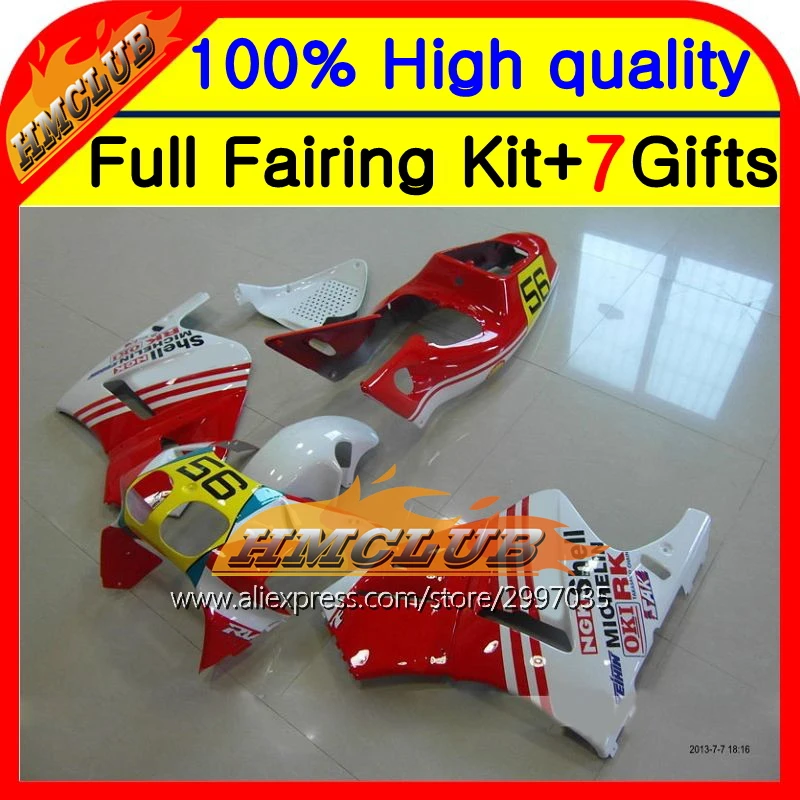 Корпус для HONDA VFR400R NC24 красный белый 87-88 RVF400R 87 88 HM5425 VFR 400R RVF 56 # Красный Белый 1987 V4 1988