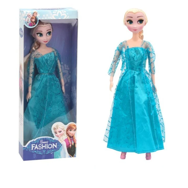 Новые игрушки 31 см, кукла принцессы Анны и Эльзы для девочек, 12 подвижных суставов, подарки на день рождения, милый подарочный набор для девочек Pelucia Boneca Juguetes Titto - Цвет: Elsa 12 Joints Big
