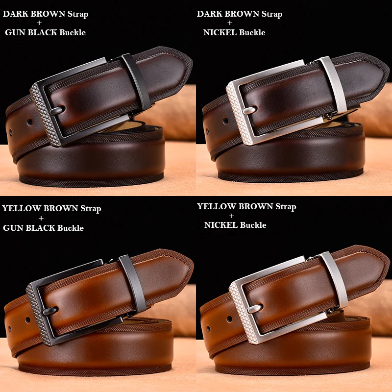 Classic Leather Belt Men High Quality Luxury Cowhide Waist Belt For Men belt Leather Genuine riemen voor mannen Dropshipping