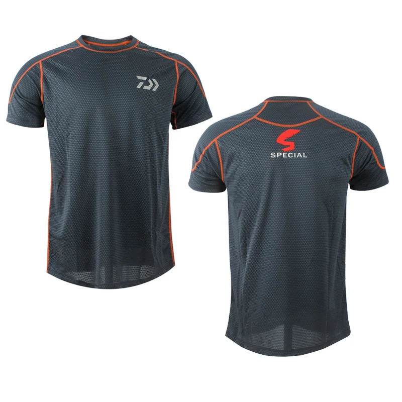 

Daiwa Anti-UV Summer Hiking T Shirt O-Neck Fishing Clothes Breathable T Shirts Moisture Wicking Quick-Drying Fishing Clothing