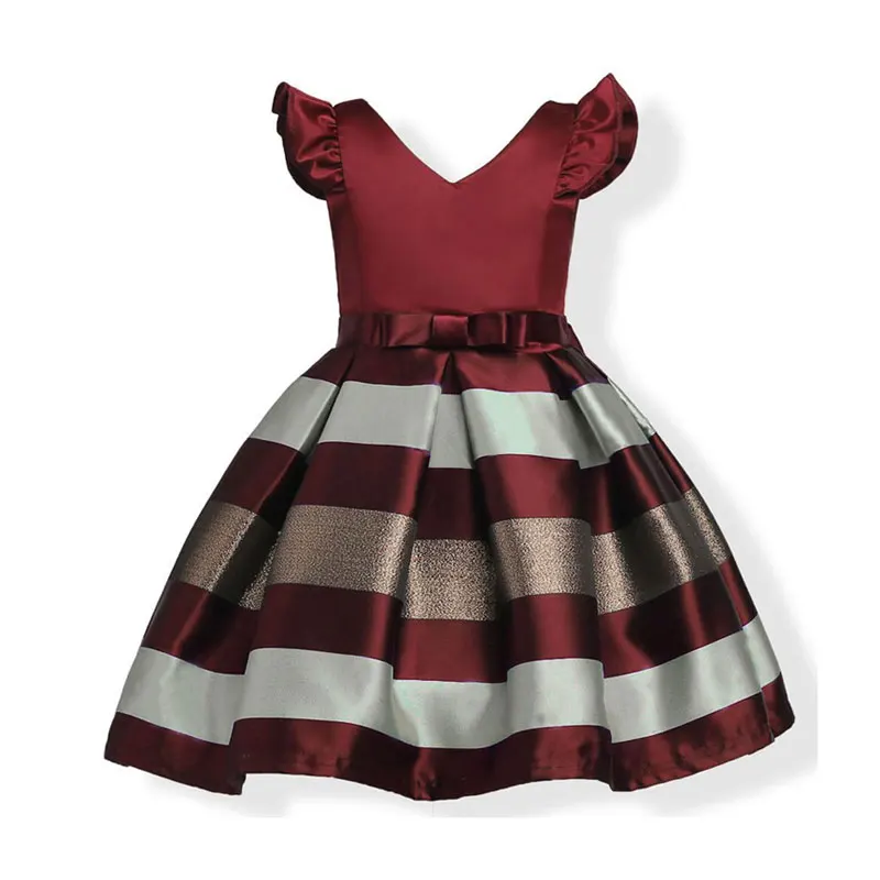 Летние платья принцессы для девочек Детские вечерние выпускное платье из фатина Vestido, торжественное платье в европейском и американском стиле для детей возрастом от 2 до 10 лет - Цвет: red