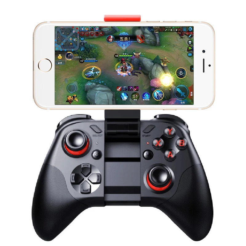 MOCUTE 053 беспроводной Bluetooth игровой контроллер портативный HandheldGamepad джойстик для Android iOS с держателем смартфона 053