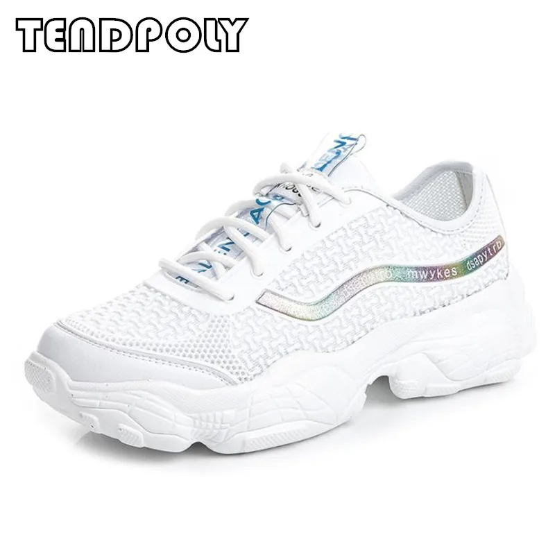 

New casual women's single shoes summer autumn hot ice silk breathable platform women's shoes comfortable soft wild sports shoes