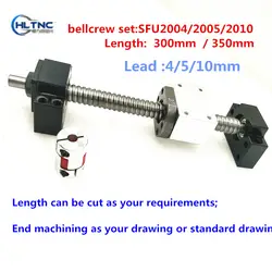 20 мм шариковый винт C7 SFU2005/2010/2004 винтовая передача винт 300 мм/350 мм с одной шаровой гайкой для ЧПУ части BK/BF15 конец обработки