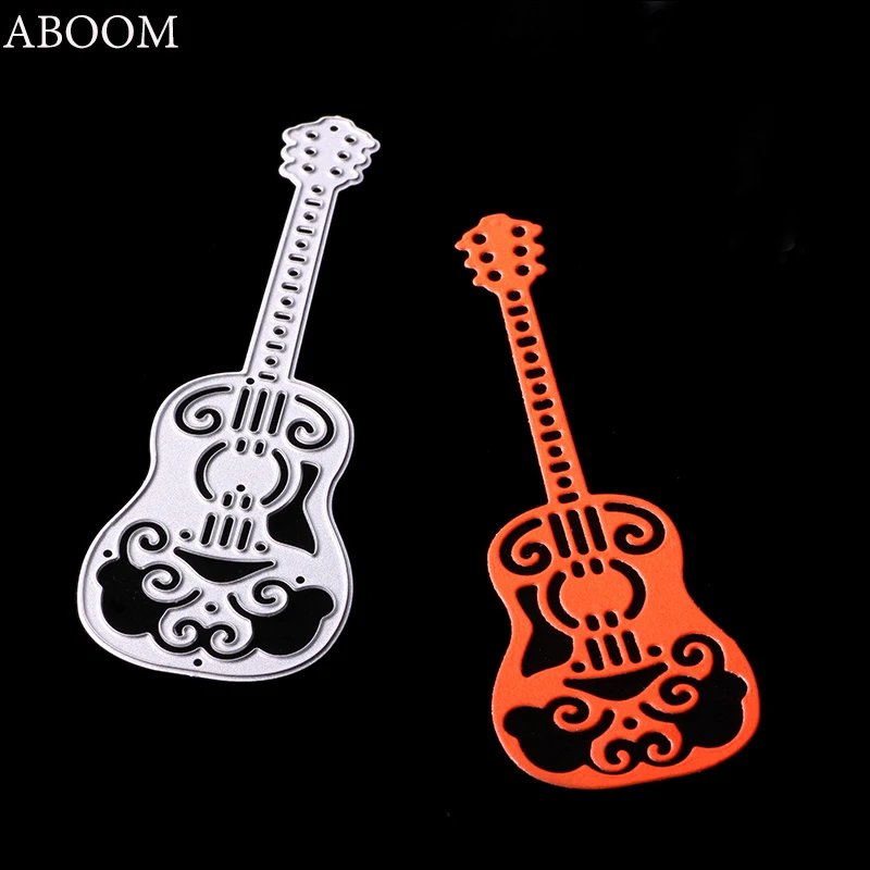 

ABOOM New 1PC Christmas Guitar Design Cutting Dies Scrapbooking DIY Album Card Paper Metal Craft Embossing Folder Paper Die Cut