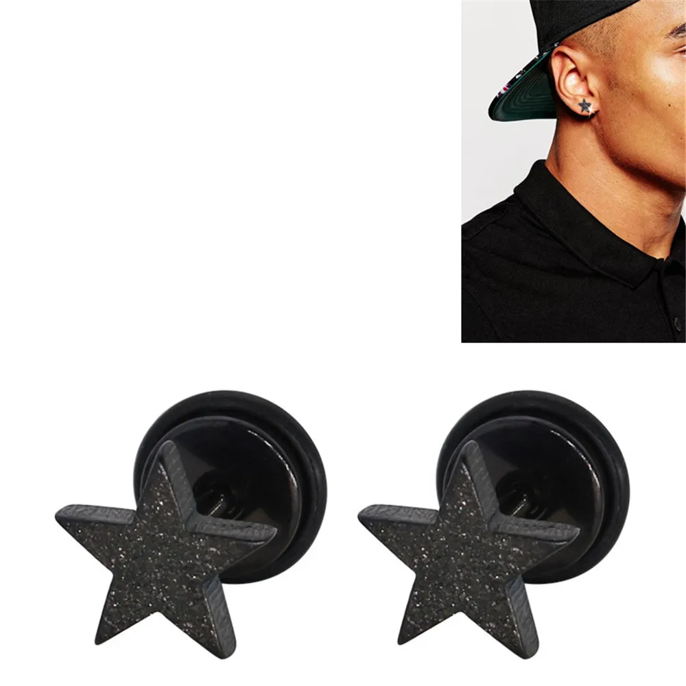 

Hot sell Korean star earrings for women fashion jewelry female male cute stainless steel earrings man minimalist accessories