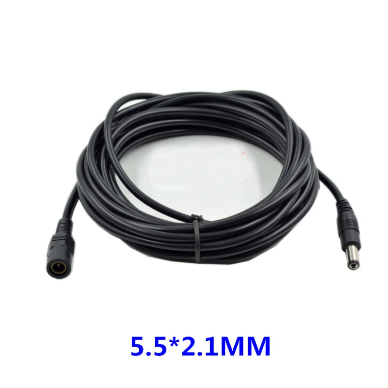 DC 5 5x2 1mm male to female cable 10meter Power cord Power conversion line wire