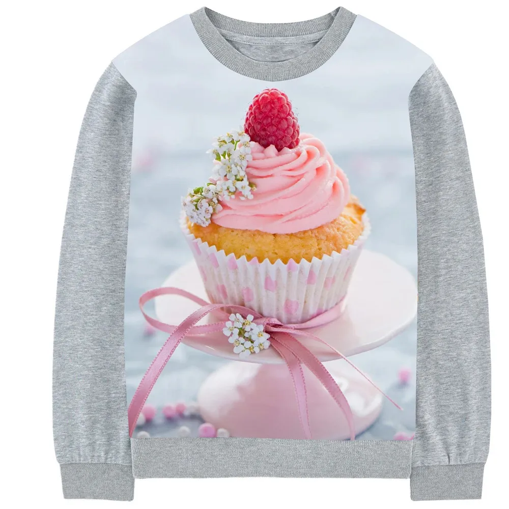 

autumn girl t shirt fashion printing Delicious cupcakes kids t-shirt sweater for boys clothes long sleeve 2-10Y