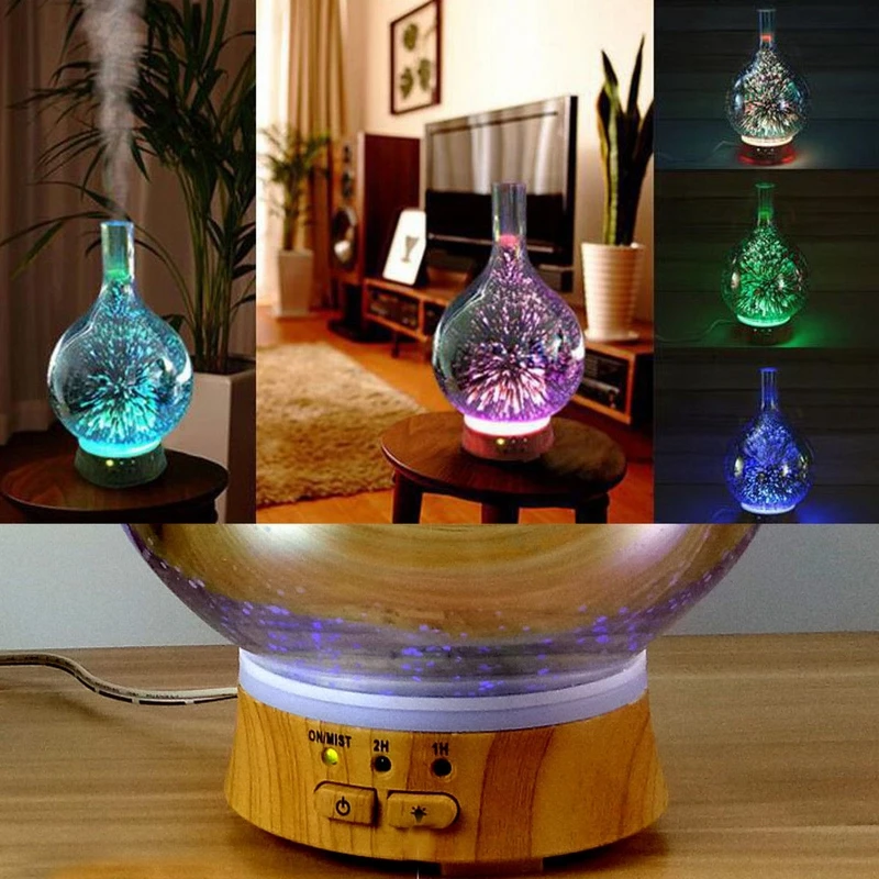 2019 New Fashion LED Light Essential Oil Mist Humidifier Ultrasonic Aroma Diffuser Aromatherapy