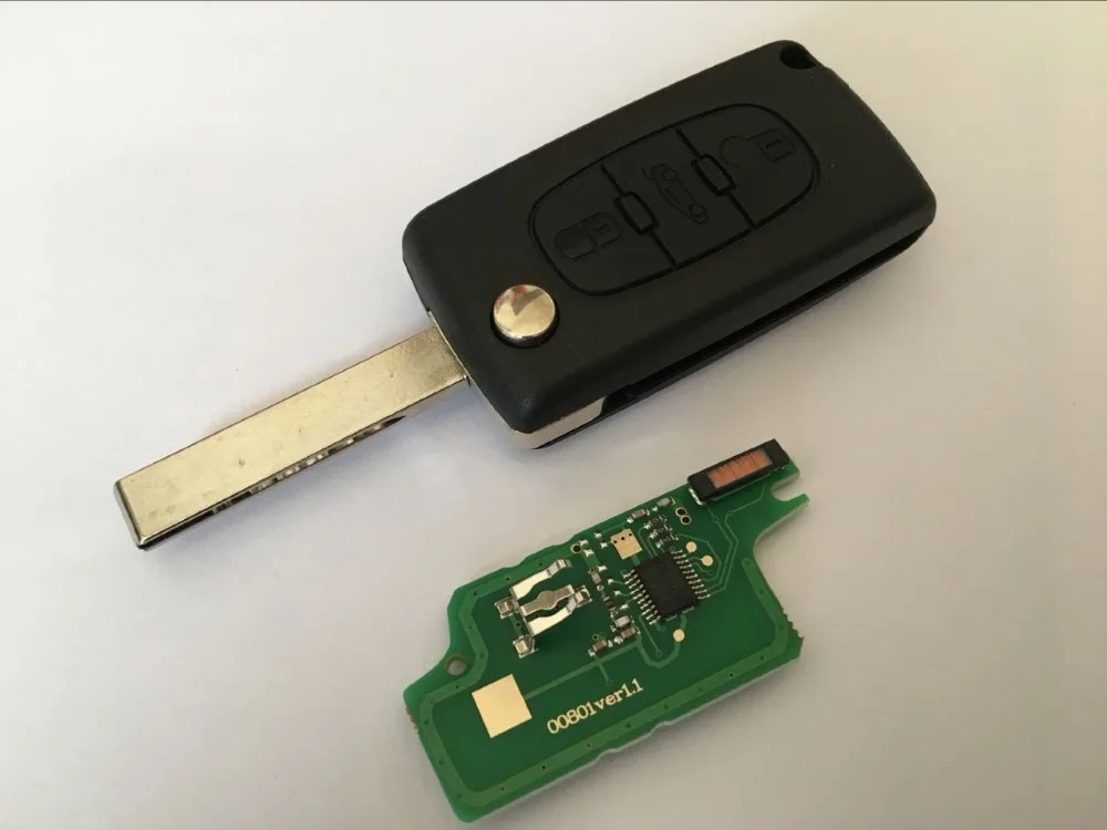 (CE0536 ASK/FSK) дистанционного ключа 433 МГц спросить FSK чипа ID46 для Citroen peugeot 207 307 308 407 607 408