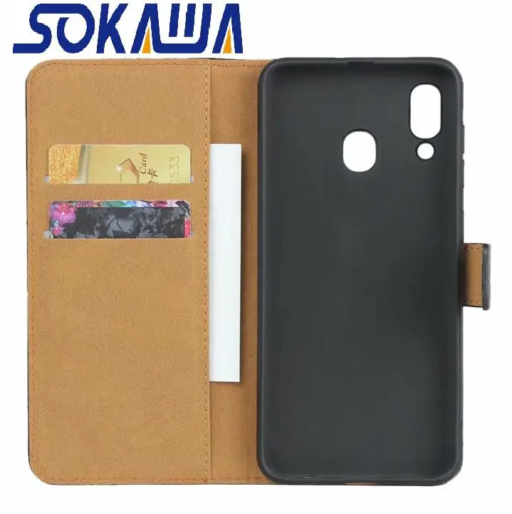 

For Samsung Galaxy A30 A40 A50 A20 A70 A10 M10 M20 M30 Wallet Case Protection Book Stand Card Genuine Leather Phone Cover