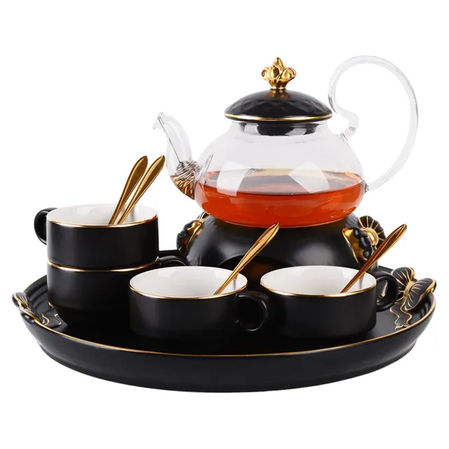 European herbal tea set afternoon tea Creative heat resistant kettle