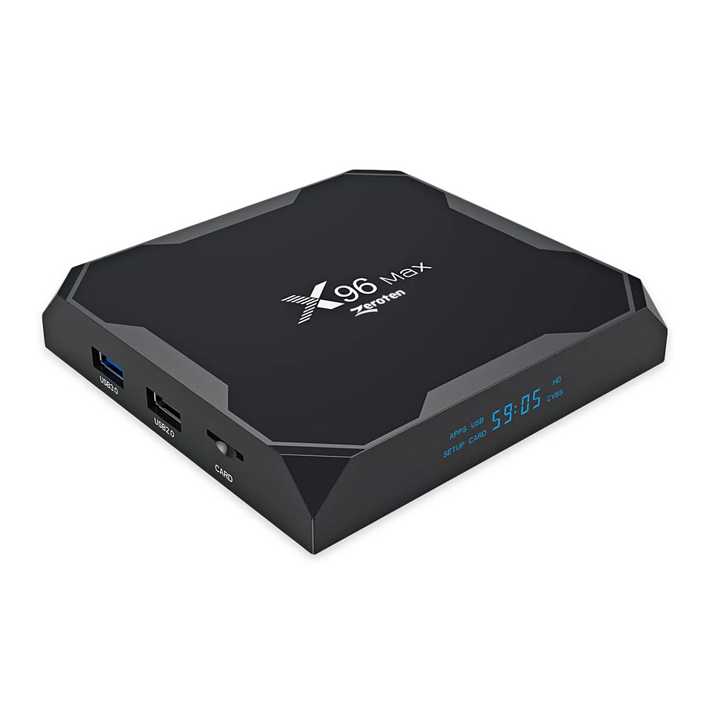 Оригинальный X96 MAX Смарт ТВ приставка Android 8 1 Amlogic S905X2 LPDDR4 четырехъядерный 4 Гб 64 WiFi