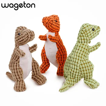 

Wageton Toys for Dogs Cute Dinosaur Squeaky Pet Toys Training Palying Bite Chew Puppy Dolls Supplies for Small Medium Large Dogs