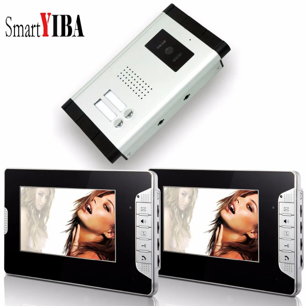 SmartYIBA 7\ Wired Apartment Video Security Door Phone Hands-Free Video Door Entry Phone Intercom System For House/Flat