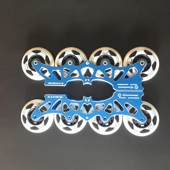 

4X80mm / 3x110mm Batman Inline Speed Skating Base 243mm Aluminium Alloy CNC 90A Durable PU 80mm 76mm 72mm Sliding Roller Frame