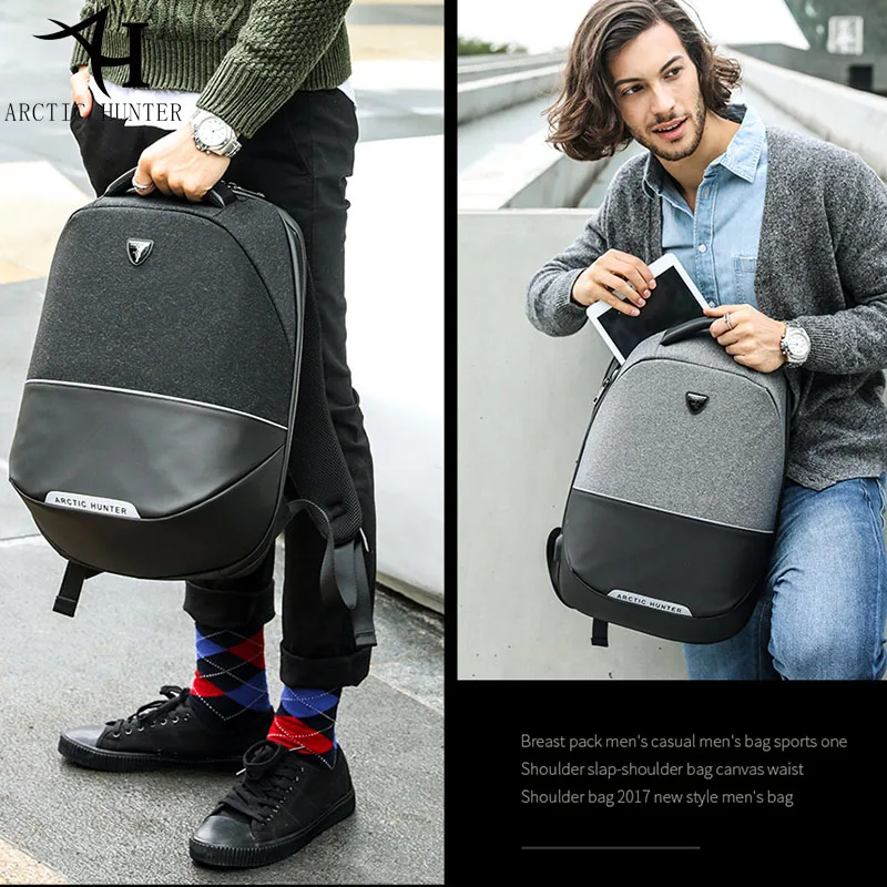Бренд ARCTIC HUNTER, мужской рюкзак, защита от кражи, зарядка через USB, 15 дюймов, сумка для ноутбука, деловая, дорожная, повседневная, рюкзак, сумка для женщин, mochilas