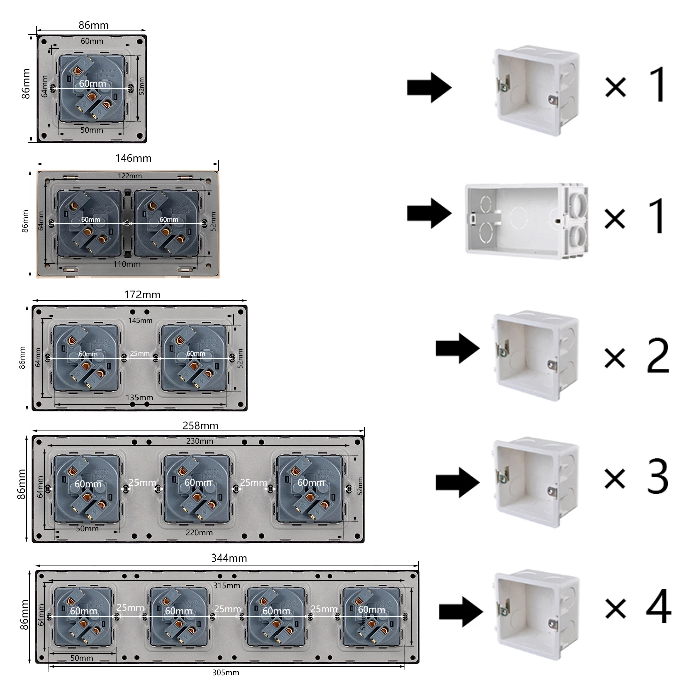 16А розетка, розетка, ЕС, Франция, стандарт, двойной USB порт, 5 В, 2.1A, настенное зарядное устройство, адаптер со светодиодным индикатором, ПК, пластиковая панель