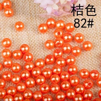 4 мм 500 шт 18 цветов ABS имитация жемчуга бусины, изготовление ювелирных изделий diy бисер, ювелирное ожерелье ручной работы - Цвет: orange