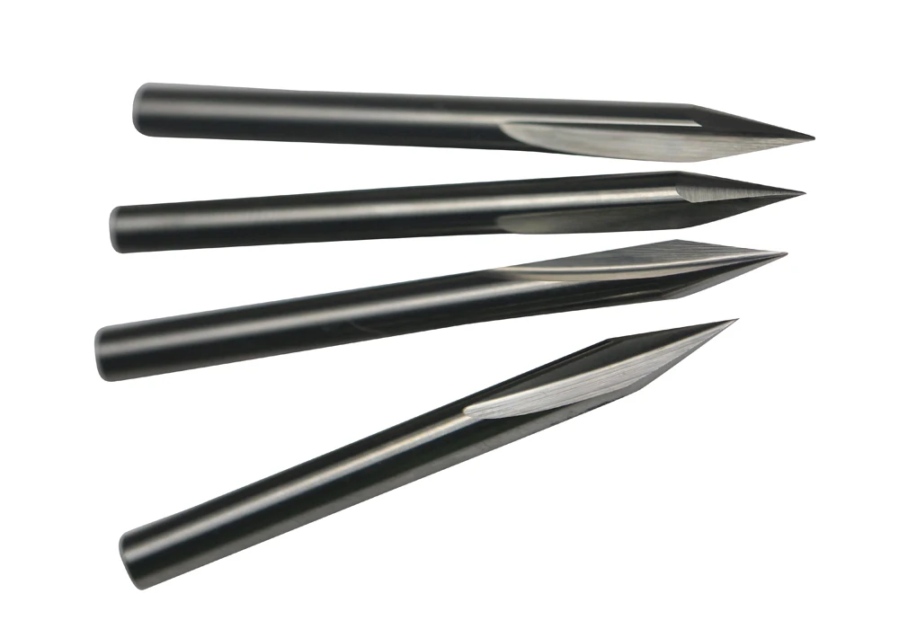 

5Pcs 3.175mm 1/8" Shank Double Flute Straight Slot Sticker CNC Engraving Tool Router Bits for Metal Carving 0.1mm 90 degree