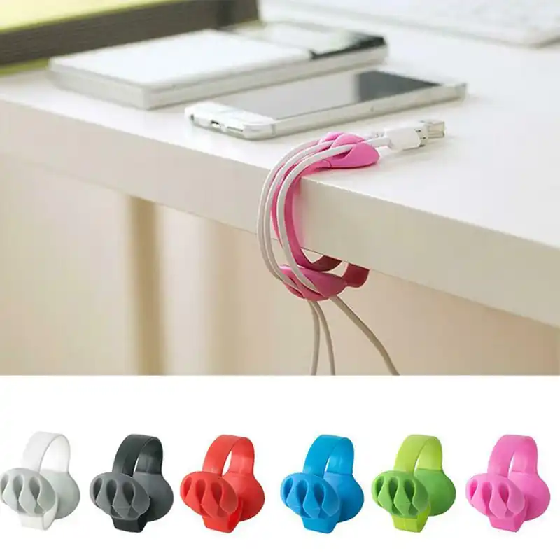 Cable Clip Desk Tidy Organiser Wire Cord Lead Usb Charger Holder