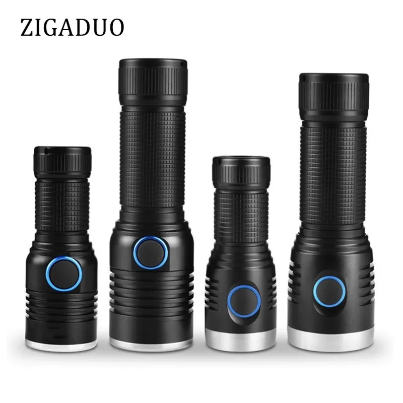 

4000 Lumen LED XML T6 USB Rechargeable Flashlight 26650 Battery;Mini USB Light Portable Flashlight Torch 16340 Battery Lamps