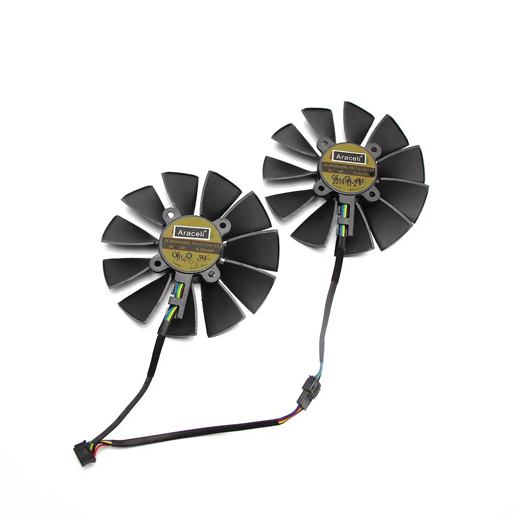 Cena 95MM FD10015H12S 0.55A 5Pin chłodnicy wiatrak do asusa STRIX GTX 970 980 780 TI R9 380 karta wideo wentylator chłodzący