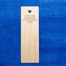 Пользовательские деревянные закладки, наше время вместе является лучшим подарком, персонализированные подарочные бирки, деревянные бирки