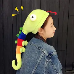 Мультфильм творческий caterpillar шляпа головные уборы для фотосессий Косплей игрушка плюшевая игрушка в шапке Рождество Хэллоуин платье для