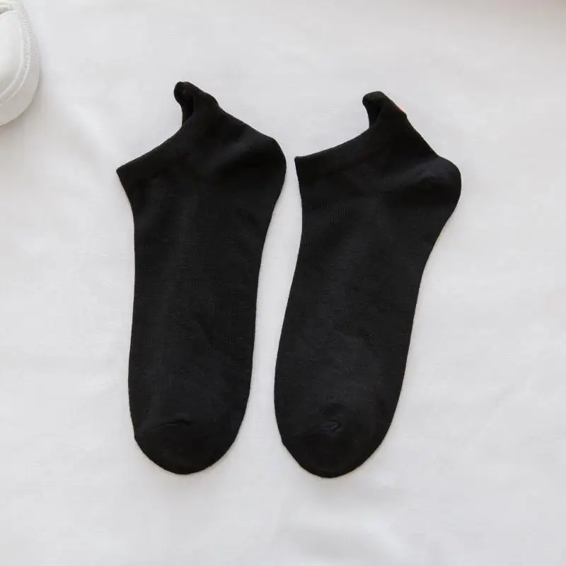 Женские невидимые носки в стиле Харадзюку с объемной вышивкой; забавные носки с принтом; повседневные однотонные женские носки-лодочки в японском стиле