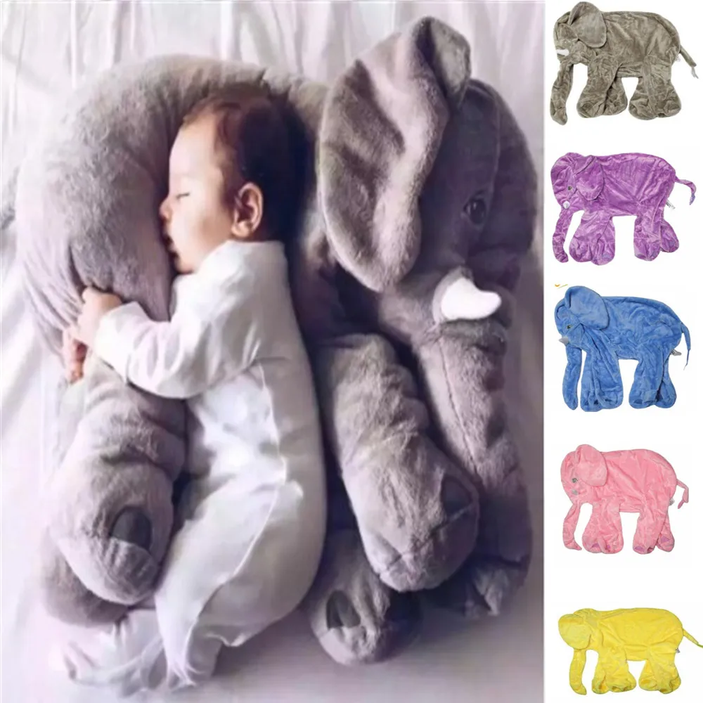 

40/60cm Giant Elephant Skin Plush Toy No PP Cotton Plush Animal Soft Elephant Baby Sleeping Pillow Kids Toys Sport wholesale