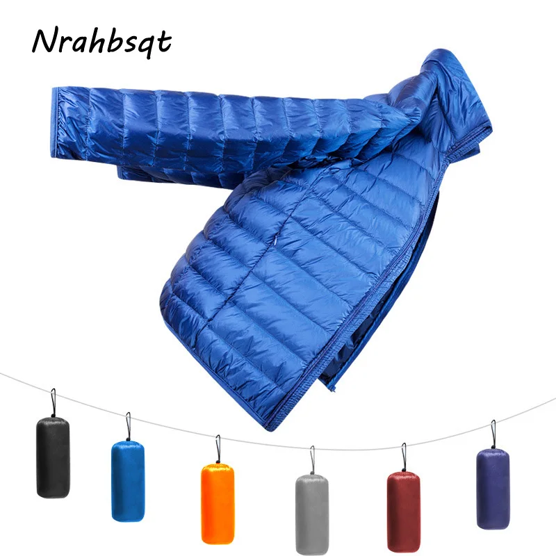 

NRAHBSQT Winter Men Outdoors Lightweight Down Jacket Short Duck Down Jacket Keep Warm Large Size Down Hiking Jacket Coat HJ019