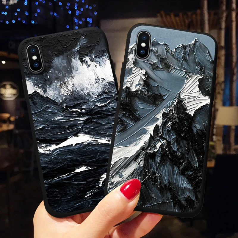 Чехол для Xiaomi Mi 8 Lite A1 A2 9 F1 3D рельефный силиконовый чехол с изображением Снежной