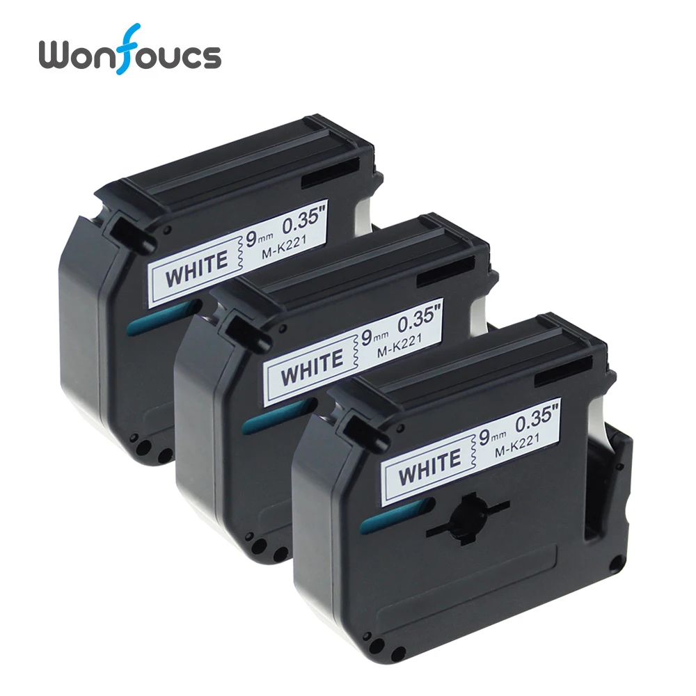 100% совместимые ленты Brother M K221 MK221 MK 221 9 мм черные на белом принтере для P Touch Label Manager
