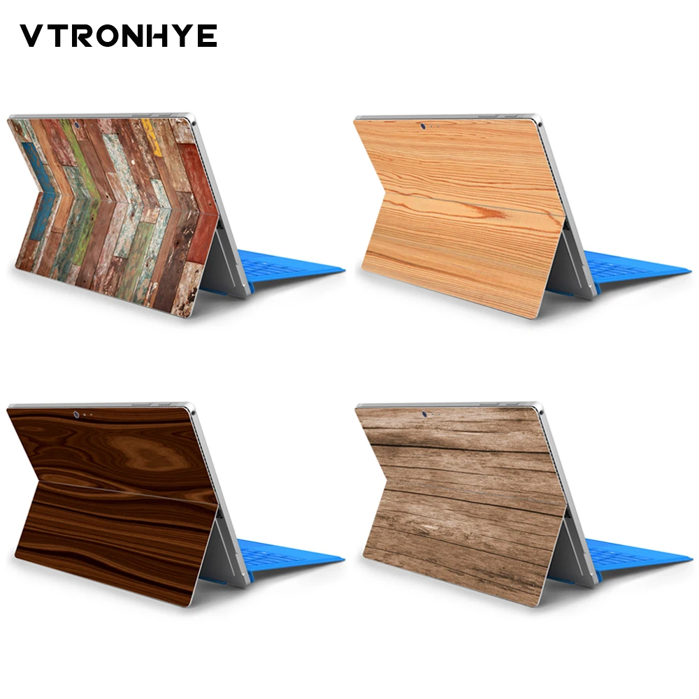 

Wood grain series Decoration Laptop Skin Stickers for Microsoft Surface Pro 4/5 Back Cover Stickers For Microsoft surface Pro 6
