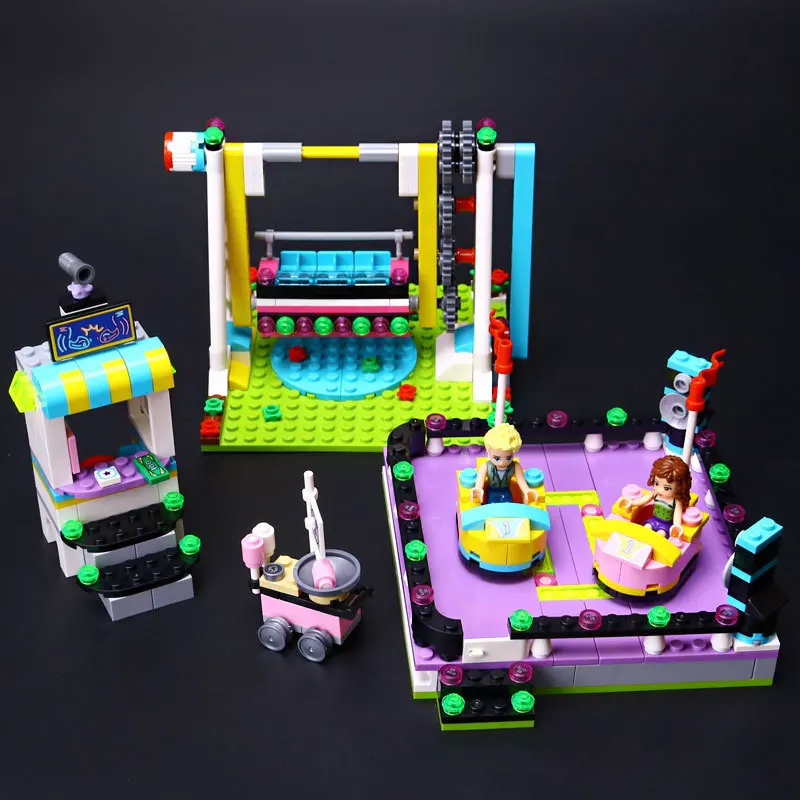 

City Friend Princess Girls Amusement Park Bumper Cars Space Ride Park Arcade Building Blocks Compatible with legoingly