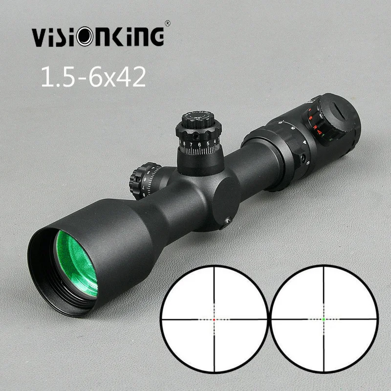 Visionking 1,5-6x42 оптический прицел Mil-Dot 30 мм ИК охотничьи прицелы тактические винтовки оптические прицелы для 223 308 30-06 AR 15