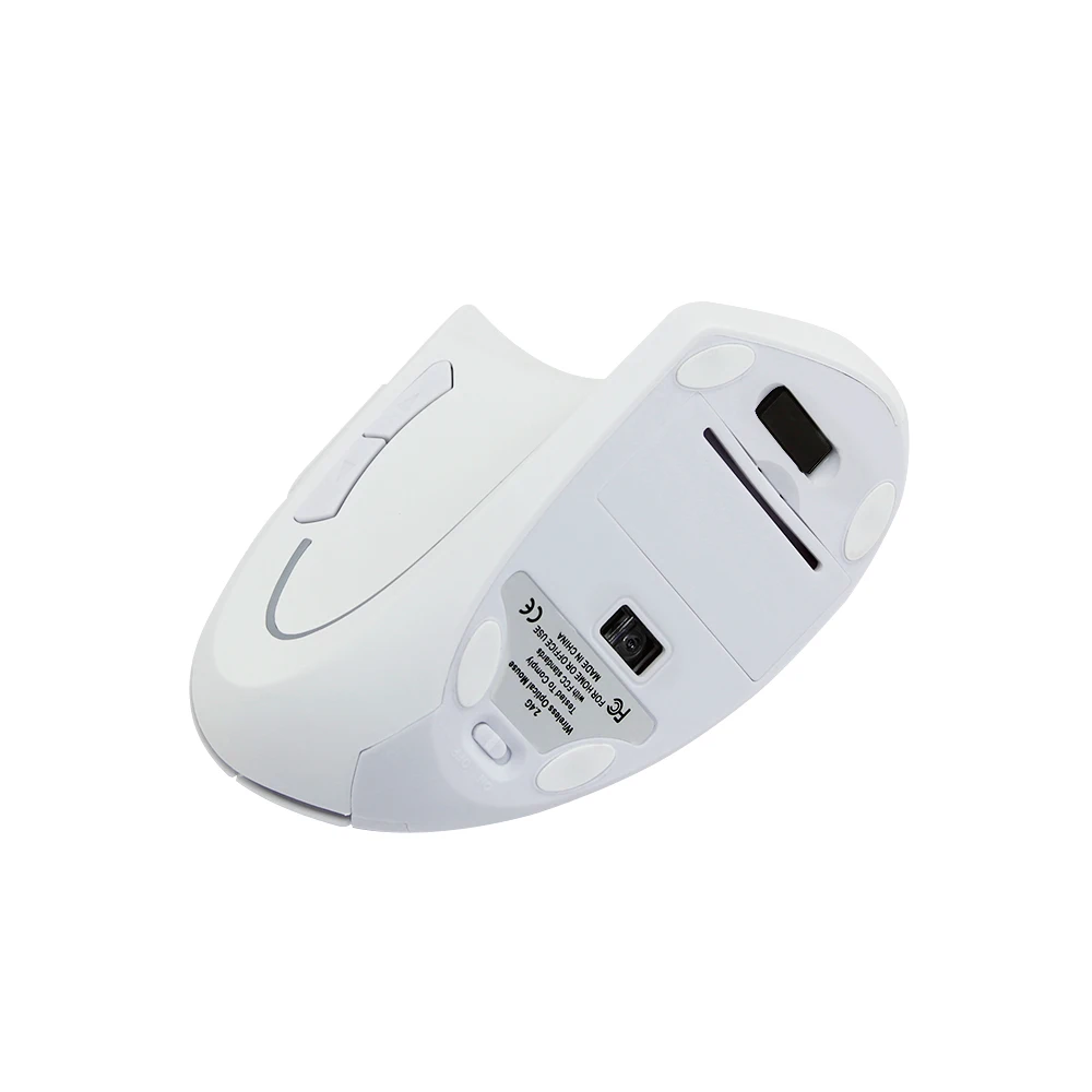 White vertical wireless mouse