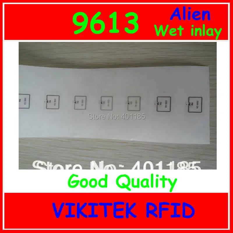 

Alien authoried 9613 UHF RFID wet inlay with glue adhesive 860-960MHZ Higgs3 EPC C1G2 ISO18000-6C can be used to RFID tag label