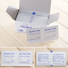 100 шт./кор. Профессиональный спиртовые тампоны колодки 70% изопропиловый первой помощи Главная уход за кожей Моющее средство стерилизации Быстрая
