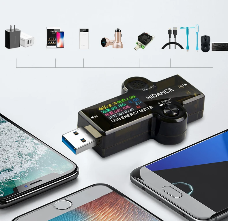 J7-H HD Bluetooth USB 3,0 Цвет usb-тестер для Вольтметр Амперметр Напряжение измеритель тока, для батареи зарядки измерения сопротивление кабеля