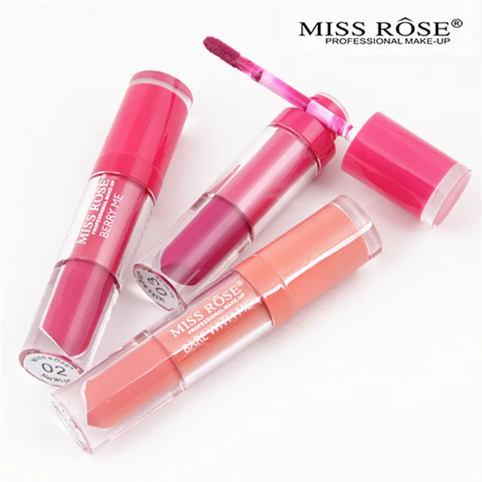 

MISS ROSE genuine fog matte non-sticking cup lipstick Glaze Lip color brick red pepper new model on the market