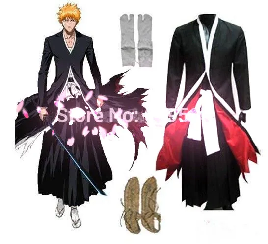 Бесплатная доставка! Костюм для косплея Bleach Kurosaki ichigo аниме|cosplay costume|ichigo cosplaycosplay