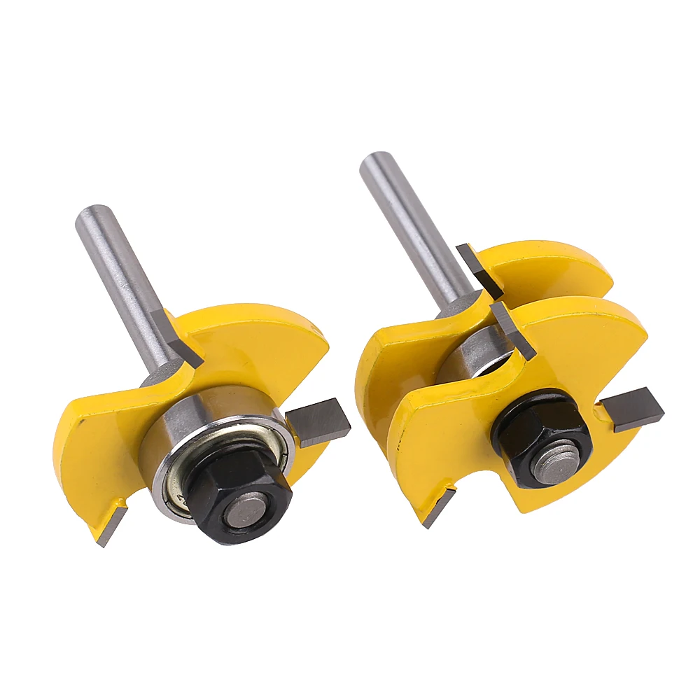 

Super PDR Milling Cutter For Wood Tongue and Groove Router Bits Set T-shape Router Milling Cutter Bit Wood Working Tools Toolkit