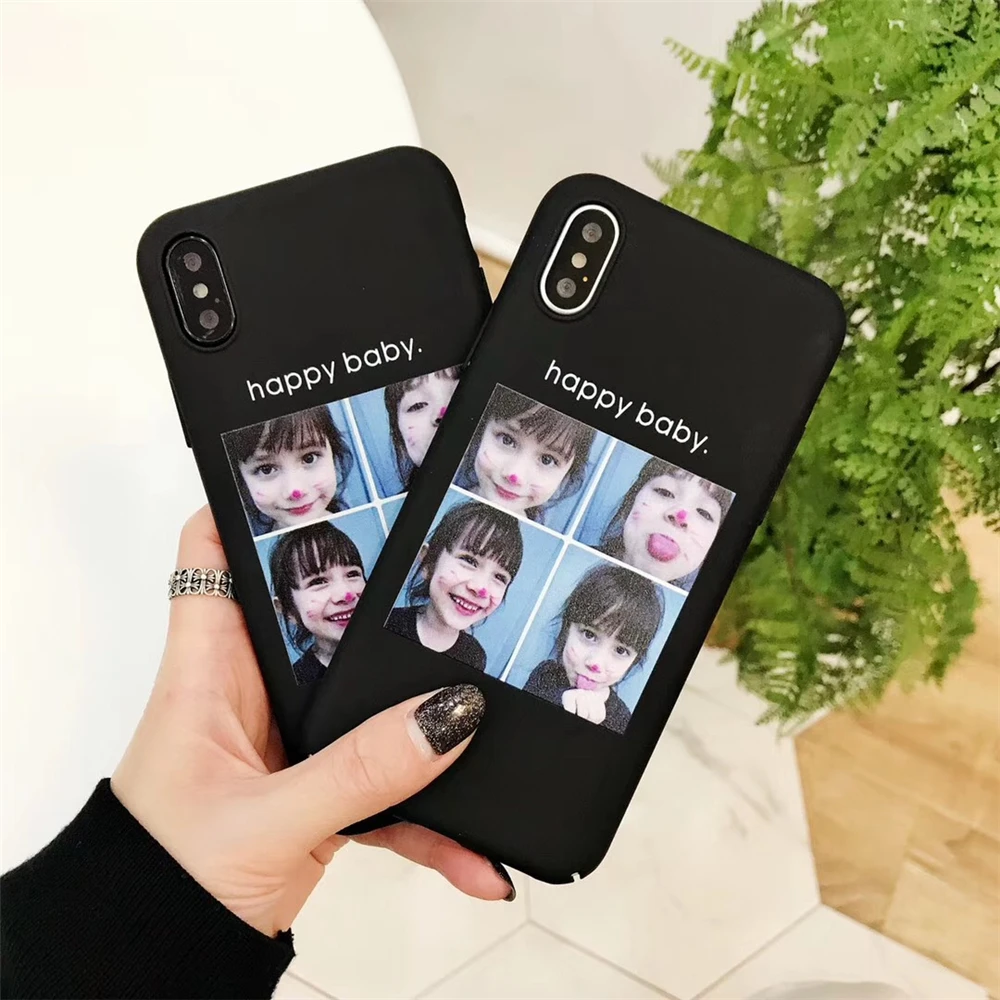 Модные Happy Baby телефон чехлы для iPhone 7 Чехол Жесткий Matte симпатичная девушка чехол