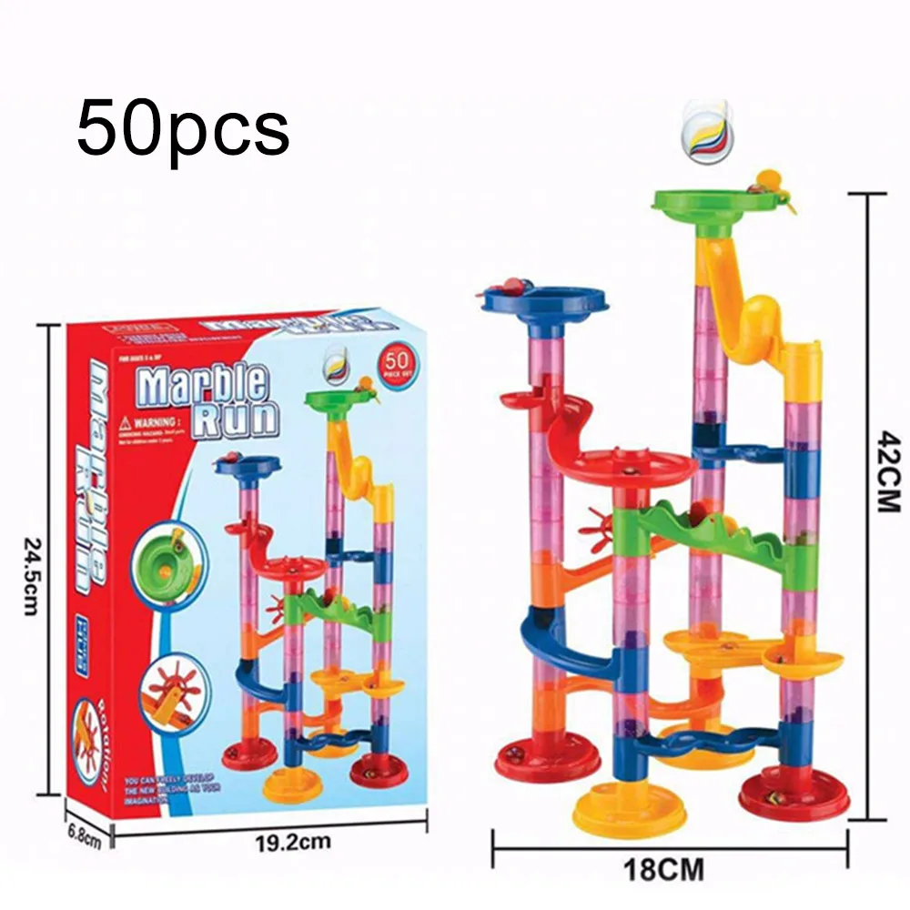 105 шт. строительные мраморные Гоночные Игрушки для бега, шаровая цепь, строительная труба, блоки для детей, развивающий подарок для ребенка - Цвет: WJ3540A
